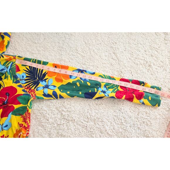 Polo Ralph Lauren Logo Hoodie Vivid Florals Men's Size M 100% Cotton Hawaiian - Picture 6 of 7